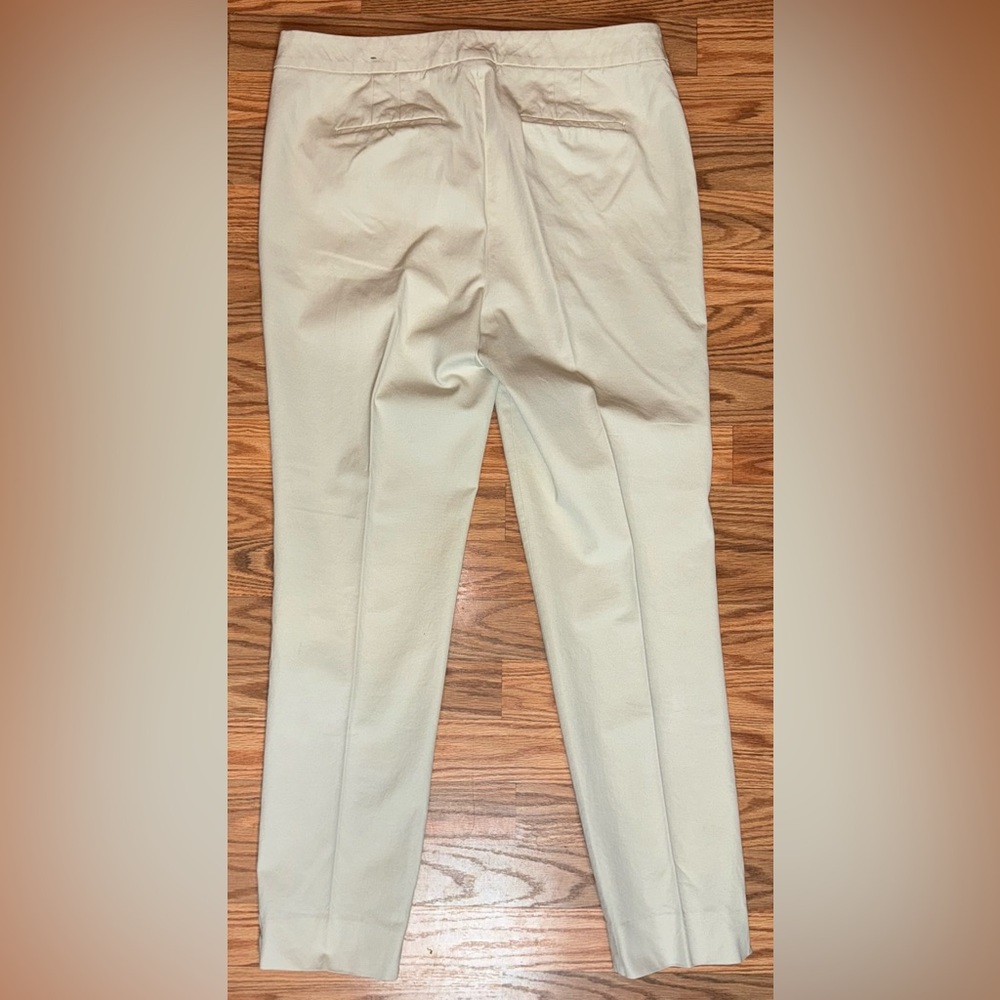 Lot 3 Talbots Chatham Ankle Pants Women’s 10 Curvy Beige White Stretch Side Zip - Picture 7 of 16